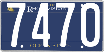 RI license plate 7470