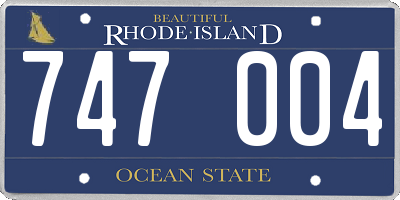 RI license plate 747004