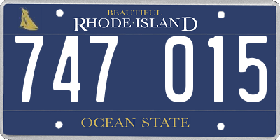 RI license plate 747015