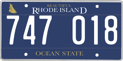 RI license plate 747018