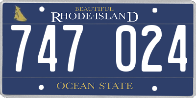 RI license plate 747024