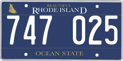 RI license plate 747025