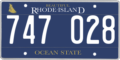 RI license plate 747028