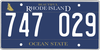 RI license plate 747029