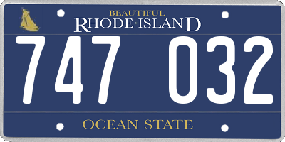 RI license plate 747032
