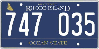 RI license plate 747035
