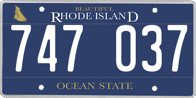 RI license plate 747037