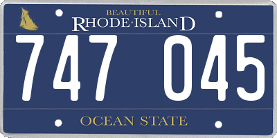 RI license plate 747045