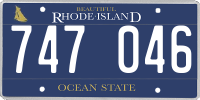 RI license plate 747046