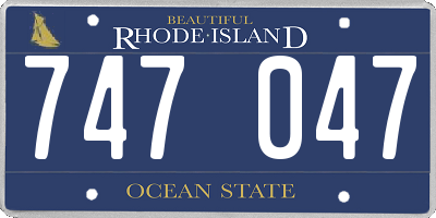 RI license plate 747047