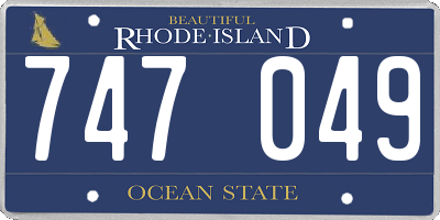RI license plate 747049