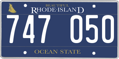 RI license plate 747050