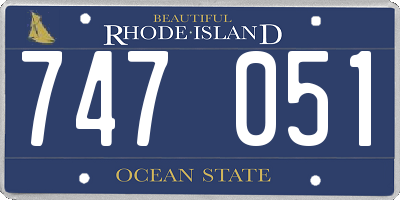 RI license plate 747051