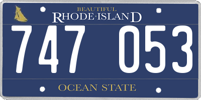 RI license plate 747053