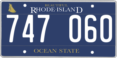 RI license plate 747060