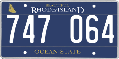 RI license plate 747064