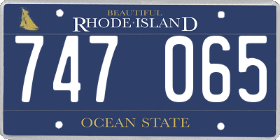 RI license plate 747065