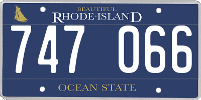 RI license plate 747066