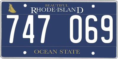 RI license plate 747069