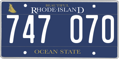 RI license plate 747070