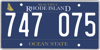 RI license plate 747075