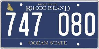 RI license plate 747080