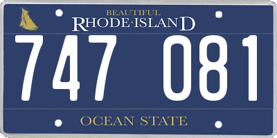 RI license plate 747081