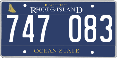 RI license plate 747083
