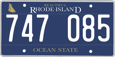 RI license plate 747085