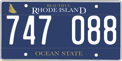 RI license plate 747088