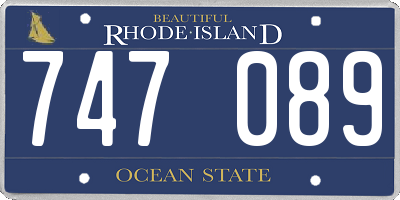 RI license plate 747089