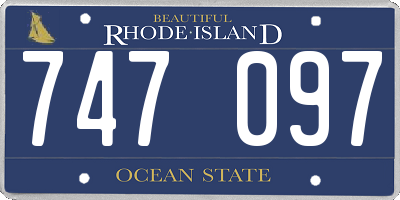 RI license plate 747097