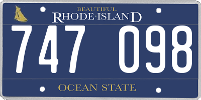 RI license plate 747098