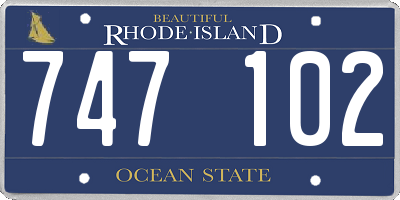 RI license plate 747102