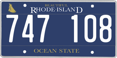 RI license plate 747108