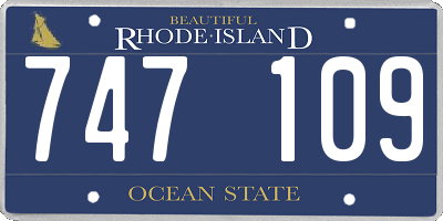 RI license plate 747109