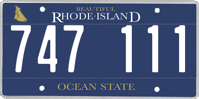 RI license plate 747111