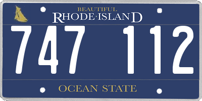 RI license plate 747112
