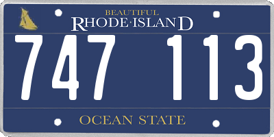 RI license plate 747113