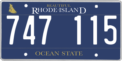RI license plate 747115