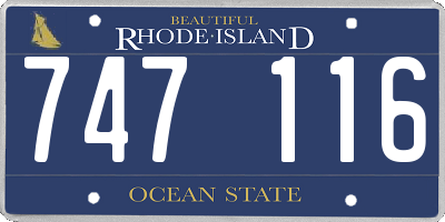 RI license plate 747116