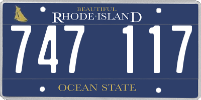 RI license plate 747117
