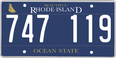 RI license plate 747119