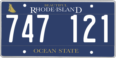 RI license plate 747121
