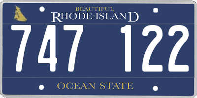 RI license plate 747122