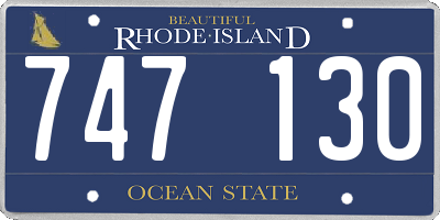 RI license plate 747130