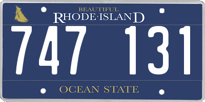 RI license plate 747131