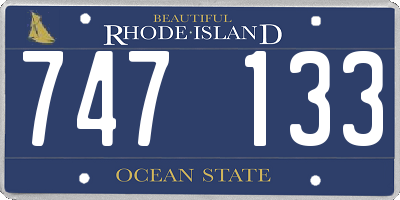 RI license plate 747133