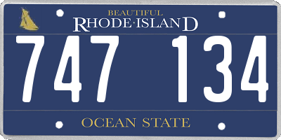 RI license plate 747134