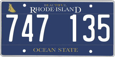 RI license plate 747135